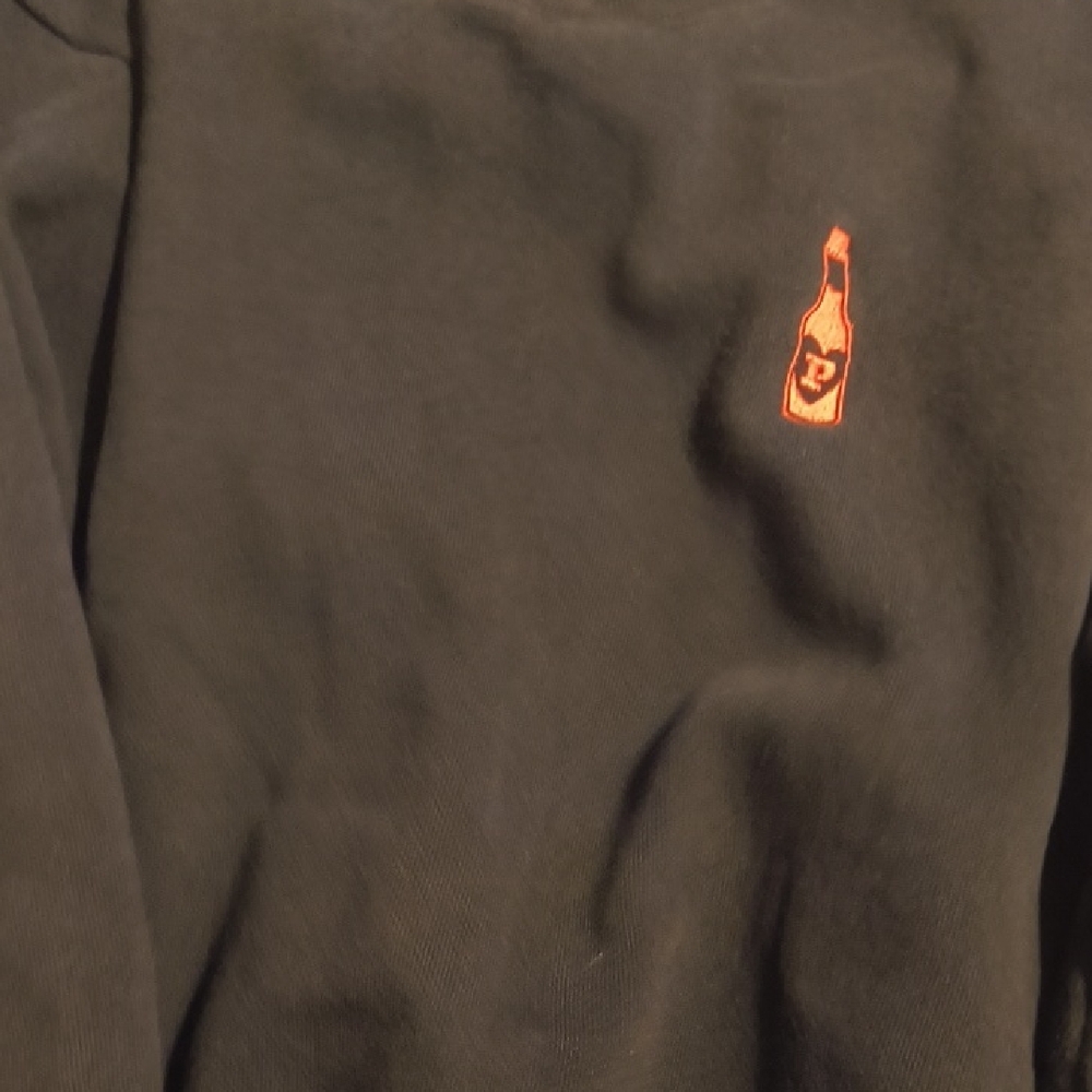 PINK Victoria's Secret Black Hot Stuff Crewneck Sweater